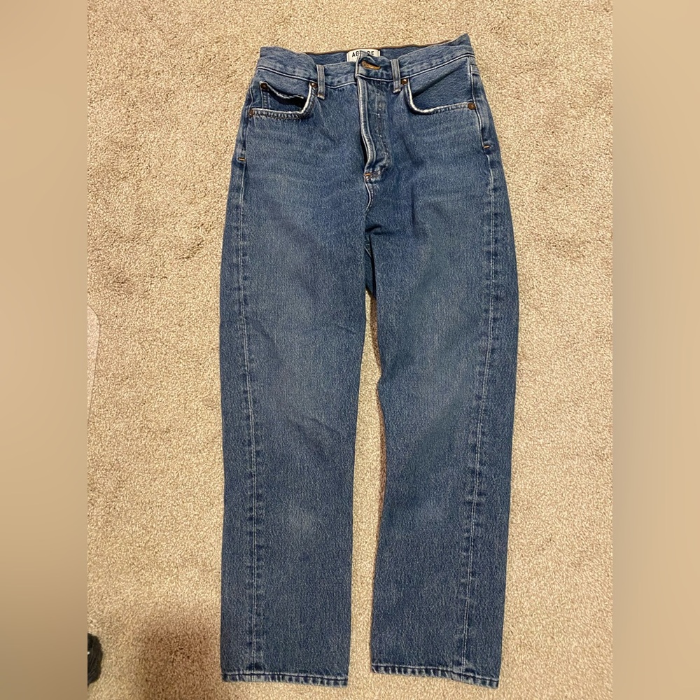 Agolde Riley high rise crop - straight leg